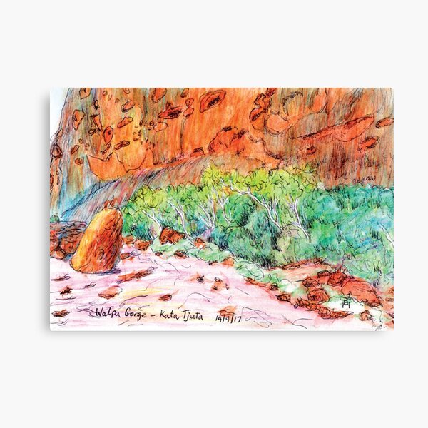 Australian Scene - Walpa Gorge - Kata Tjuta (The Olgas), NT, Aus. Canvas Print