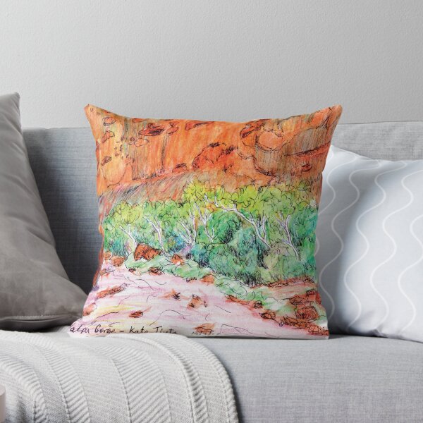 Australian Scene - Walpa Gorge - Kata Tjuta (The Olgas), NT, Aus. Throw Pillow