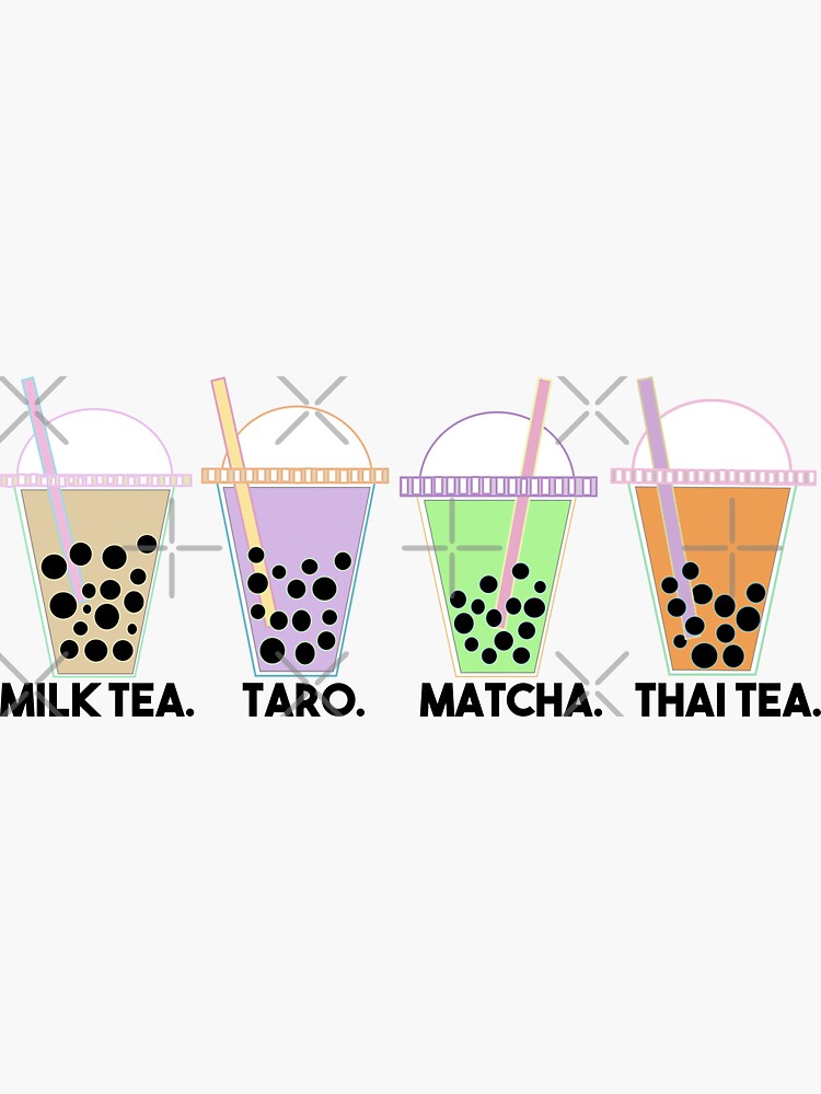 "Boba Milk Tea Names" Sticker for Sale by leenbernardo Redbubble