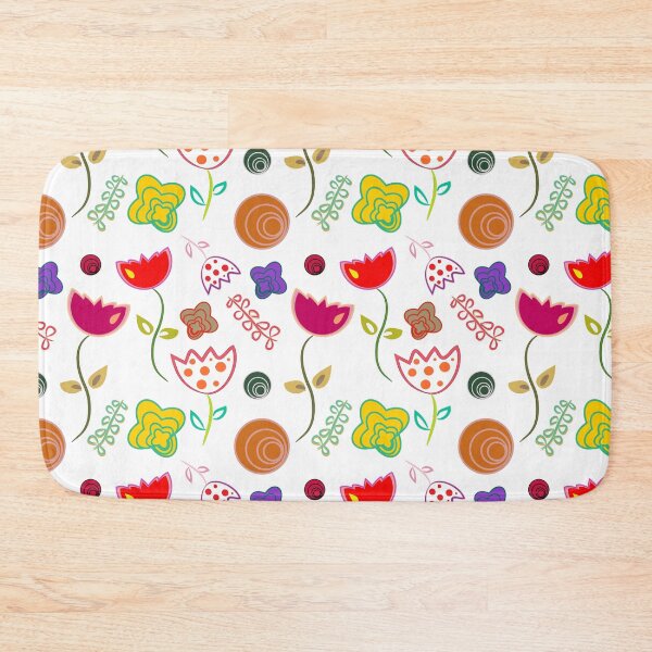 Item preview, Ornamental Flowers Pattern on White designed and sold by simpleones.