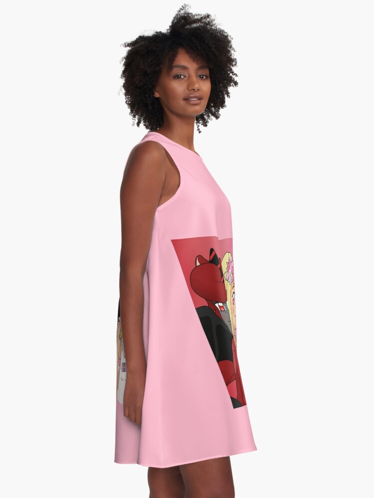 Sanna And Moody Iamsanna Loves Unicorns Roblox Pink A Line Dress By Totkisha1 Redbubble - roblox pink dress shirt