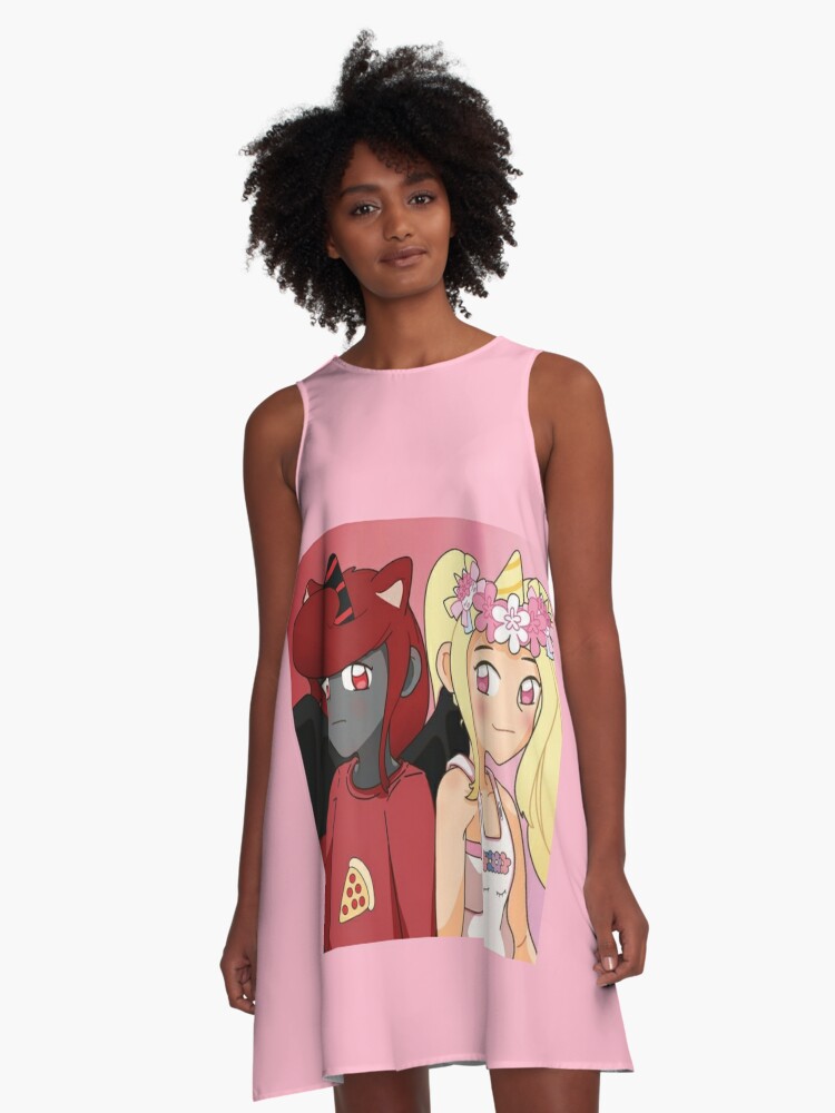 Sanna And Moody Iamsanna Loves Unicorns Roblox Pink A Line Dress By Totkisha1 Redbubble - i am sanna roblox