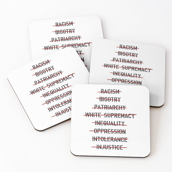 Item preview, anti racism bigotry patriarchy white supremacy inequality oppression intolerance injustice antifascist hasan piker (black) designed and sold by cameronbaba.