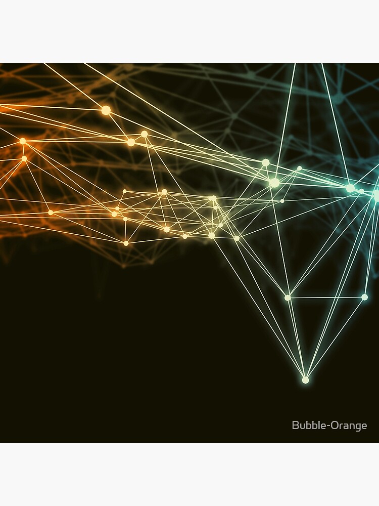 "Neural Network Plexus Computer Science Abstract Art" Poster by Bubble