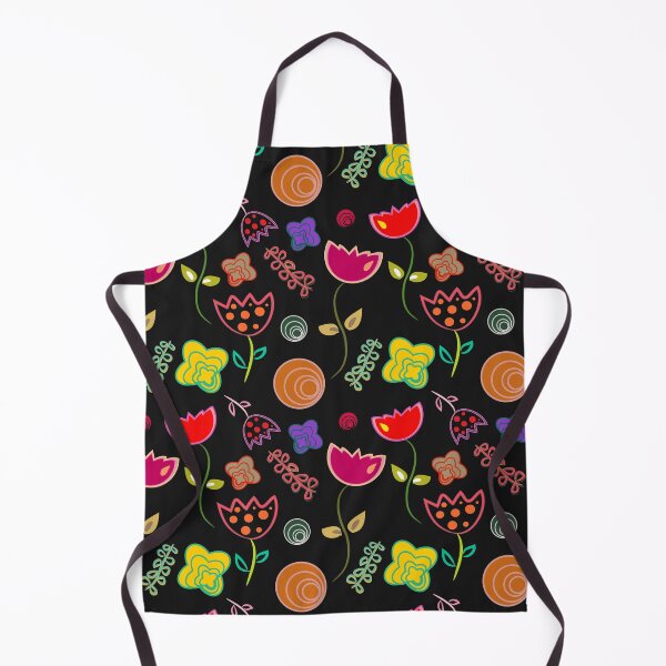 Item preview, Ornamental Flowers Pattern on Black designed and sold by simpleones.