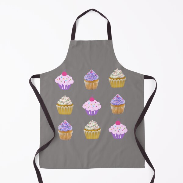 Item preview, Colorful cupcakes on gray designed and sold by Ninaeva.