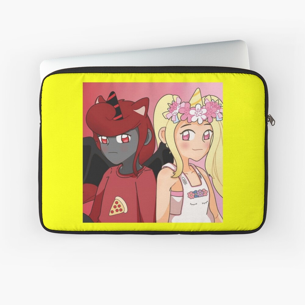 "Sanna and Moody IamSanna Loves Unicorns Roblox YELLOW" Laptop Sleeve