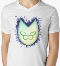 Camiseta de cuello en V Máscara estilo Gorillaz