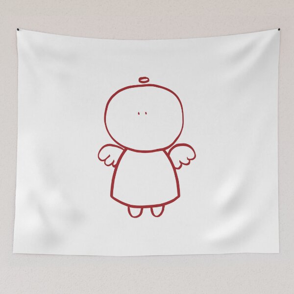 Item preview, Cute Red Big Head Guardian Angel designed and sold by hopaaa.