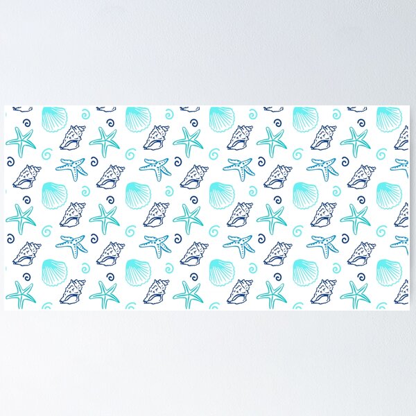 Item preview, Sea ocean shells starfish pattern designed and sold by DerSenat.