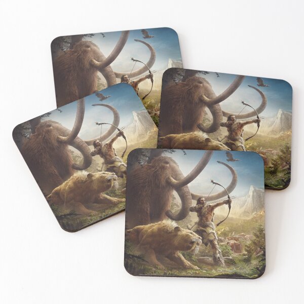 Item preview, mammoth, man and tiger designed and sold by NikolayNekrylov.