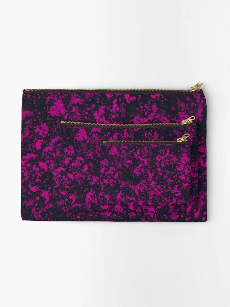Thumbnail 2 of 4, Zipper Pouch, Abstract Splashes Pink designed and sold by RADesigns21.