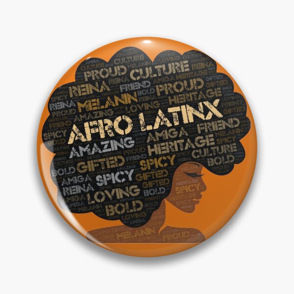 Item preview, Afro Latinx Pride Words in Afro Hair designed and sold by blackartmatters.