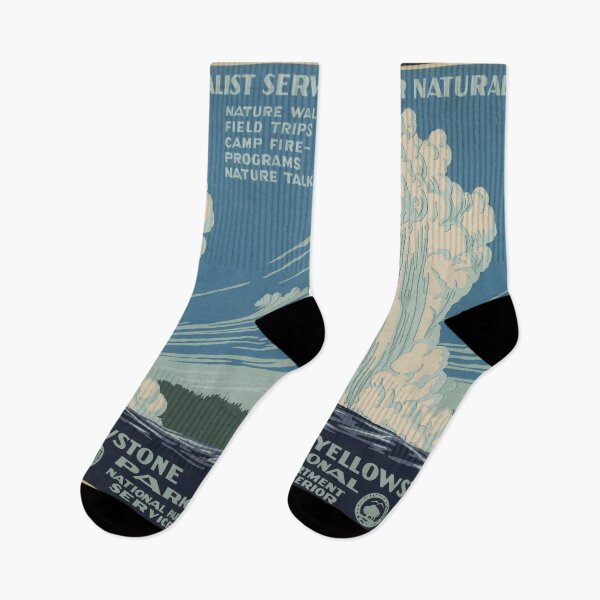 Item preview, 1930-1940 Vintage Yellowstone National Park Travel Poster designed and sold by bellatierra.