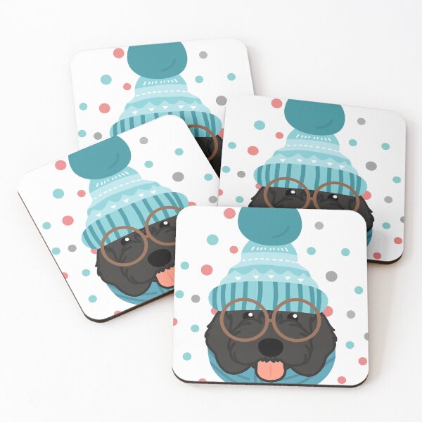 Item preview, Cute Black Black Cockapoo Cavapoo Cavoodle Dog in Snow designed and sold by Lulupainting.