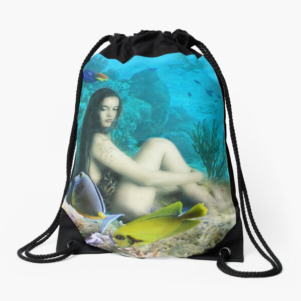 A Nymph in an Underwater World  Drawstring Bag