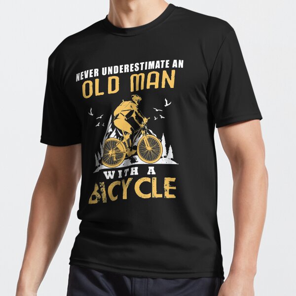 Item preview, Never Underestimate An Old Man On A Bicycle designed and sold by Gmaish.