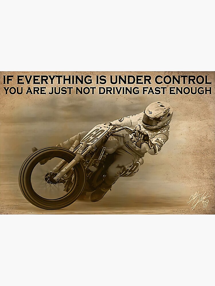 Disover Racing Rider Nicky Hayden Flat Track If Everything Is Under Control Canvas