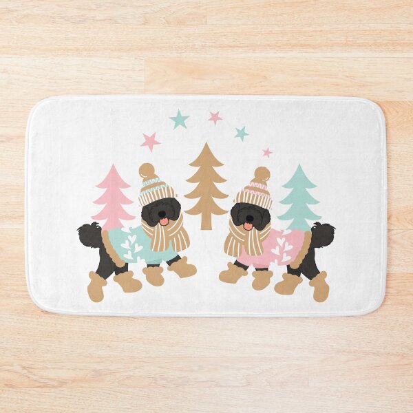 Item preview, Happy Black Cockapoo Cavapoo Cavoodle Dog in Winter designed and sold by Lulupainting.