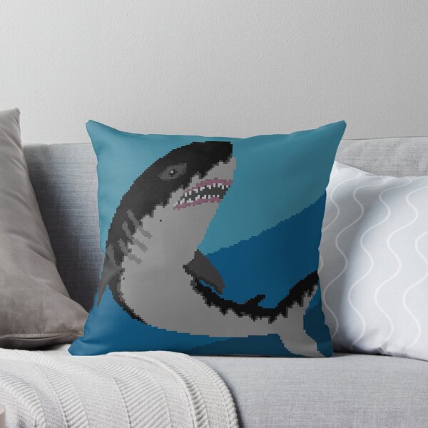 Item preview, Shark Pixel Art (White) designed and sold by LotusCreations.