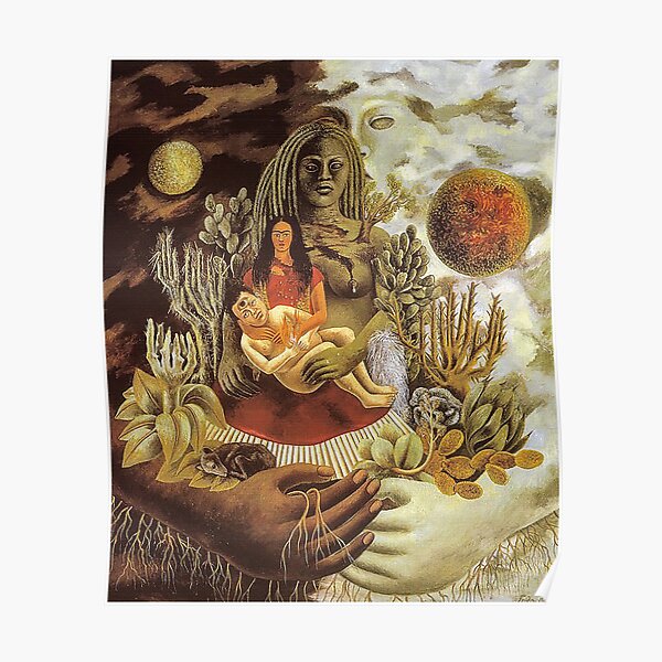Frida Kahlo - The Love Embrace of the Universe, the Earth (Mexico), Myself, Diego and Señor Xólotl Poster