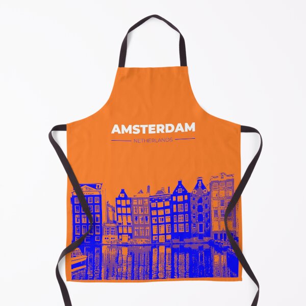 Item preview, Skyline, cityscape poster of Amsterdam (orange) designed and sold by CMYKStudio.