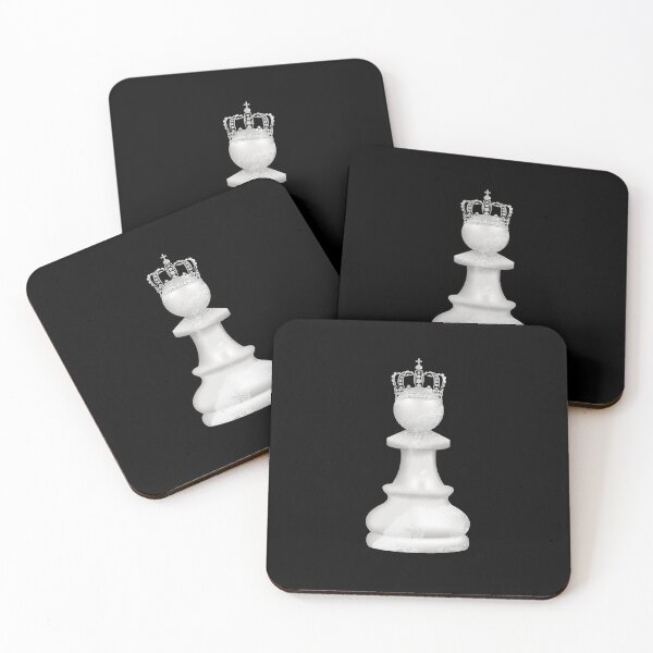 Item preview, White Chess Pawn King | Marble Design designed and sold by CozyMarket.