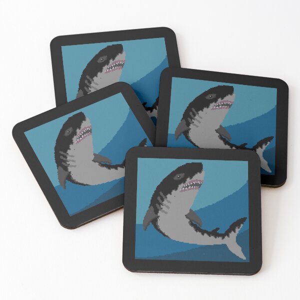 Item preview,  Shark Pixel Art (Black) designed and sold by LotusCreations.