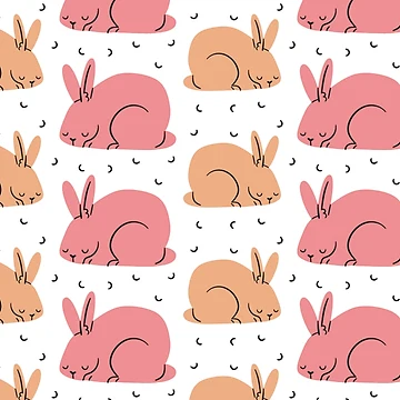 Artwork thumbnail, Rabbit | Rabbits | Bunny | Rabbit pattern by DerSenat