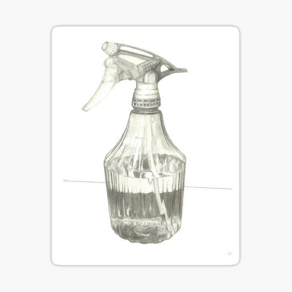 "Spray Bottle Drawing" Sticker for Sale by RosalindB Redbubble