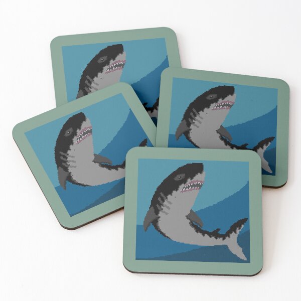 Item preview,   Shark Pixel Art (Green) designed and sold by LotusCreations.