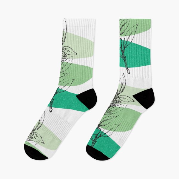 Item preview, Green tone Abstract Shapes leaves flower design designed and sold by PlusAdore.