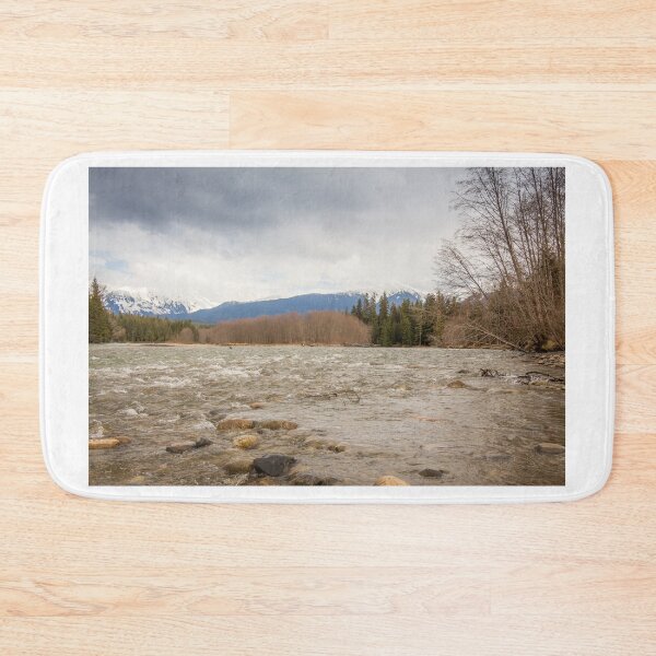 Item preview, A shallow riffle on a cold Kalum river in British Columbia, Canada designed and sold by SnapTPhotograph.