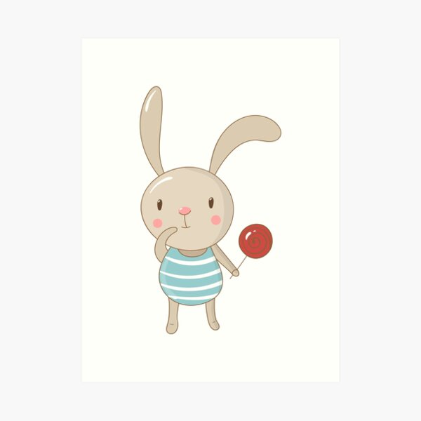 Cute bunny Art Print