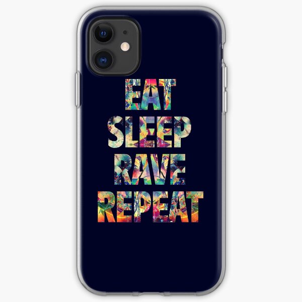 Eat Sleep Rave Repeat iPhone Soft Case
