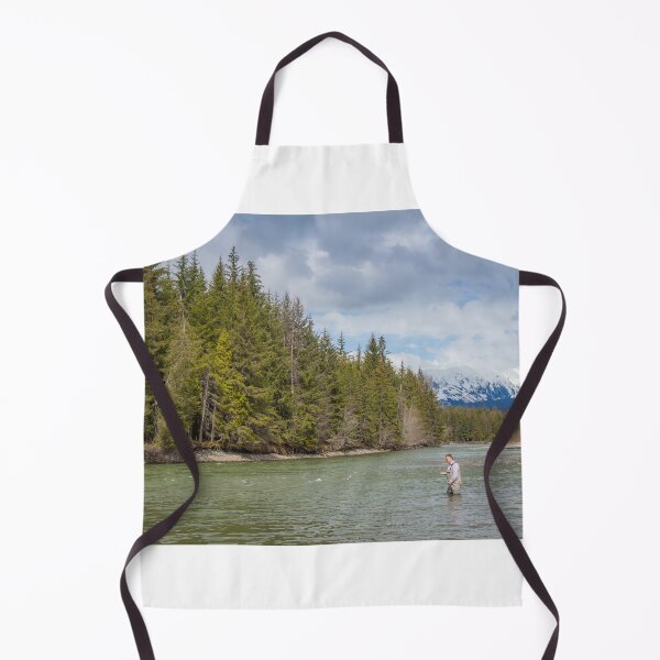 Item preview, A fisherman fishing for Steelhead on a river in British Columbia Canada designed and sold by SnapTPhotograph.