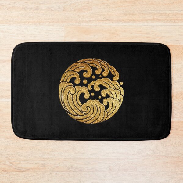 Item preview, Migi Nami no Maru Kamon in Gold Seal designed and sold by Takeda-art.