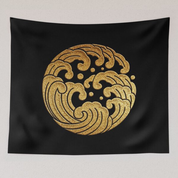 Item preview, Migi Nami no Maru Kamon in Gold Seal designed and sold by Takeda-art.