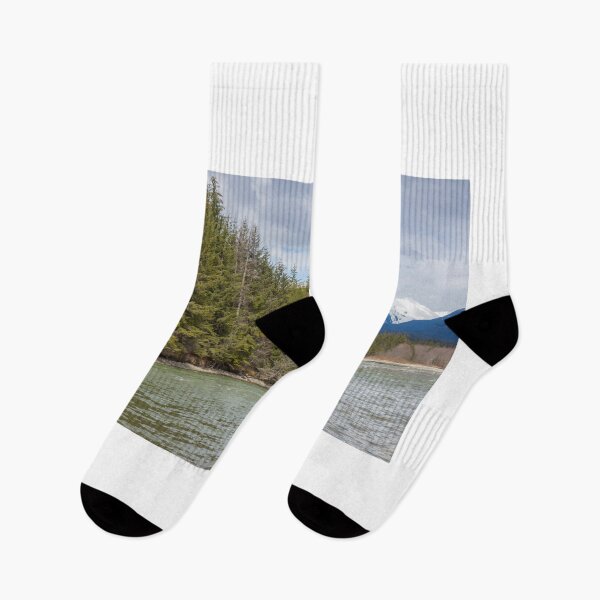 Item preview, A fisherman spey casting on a mountain river in spring, in British Columbia designed and sold by SnapTPhotograph.