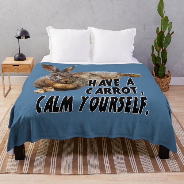 Item preview, Have a carrot calm yourself. funny bunny rabbit designed and sold by Healthy-Sarcasm.