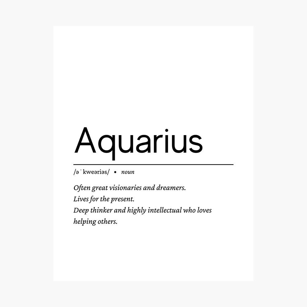 Aquarius Definition Print Greeting Card