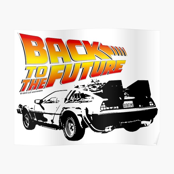 Retour vers le futur - DeLorean Stencil Fan Art Poster