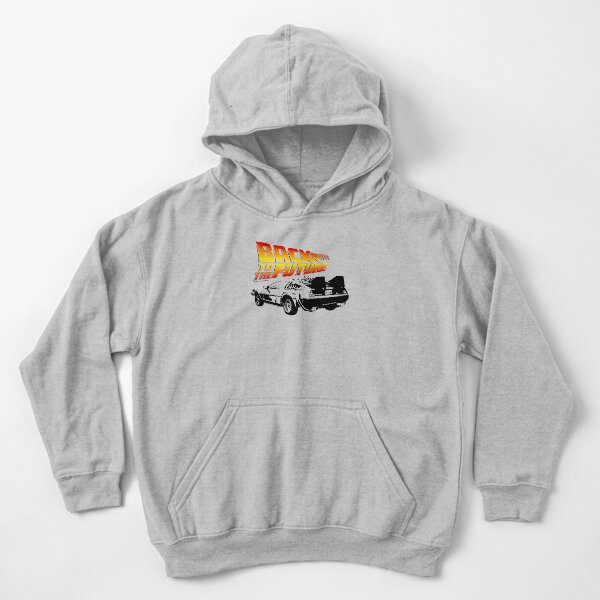 Retour vers le futur - DeLorean Stencil Fan Art Sweat à capuche épais enfant