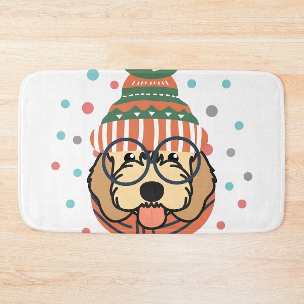 Item preview, Cute Apricot Cockapoo Cavapoo Cavoodle Dog in Snow designed and sold by Lulupainting.