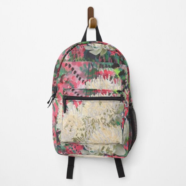 Item preview, White Waratah In Vibrant Garden designed and sold by Bright Ink Studios.