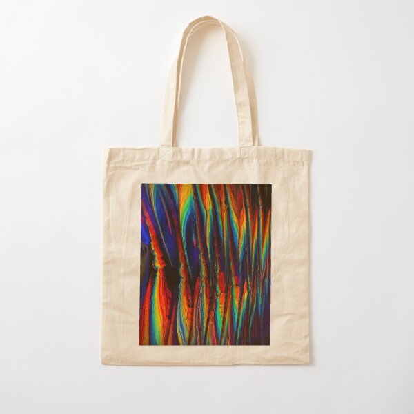 Goth Rainbow Zig Zag Cotton Tote Bag