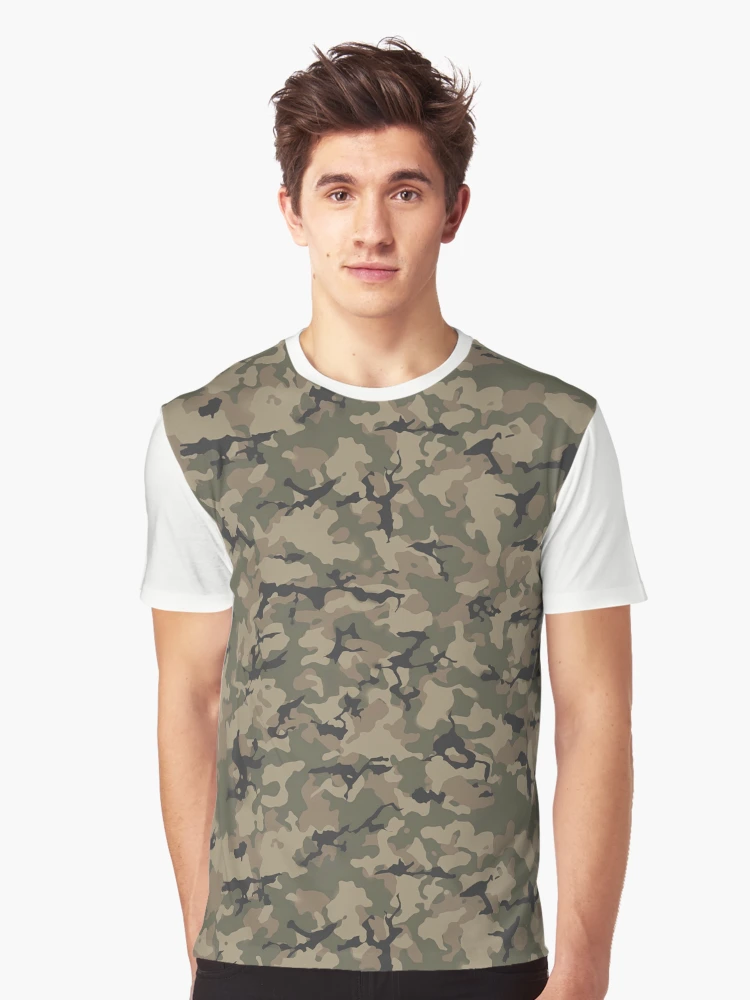 ほぼ新品TIM LEHI / WOODLANDCAMO ARMY SHIRT S Slim Fit G.I. Military Classic Short Sleeve T-Shirts