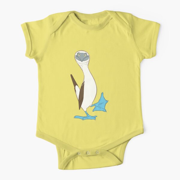 Blue-footed booby Short Sleeve Baby One-Piece