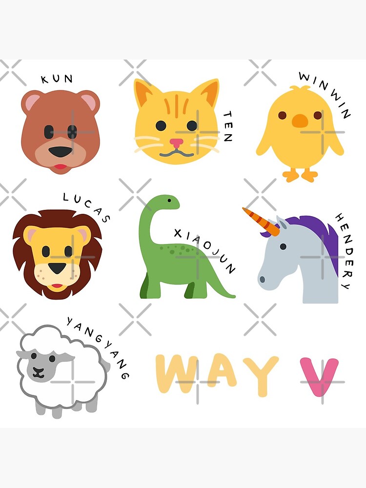 Way V Cute Animal Emoji Icon Way V Cute Animal Emoji Icon