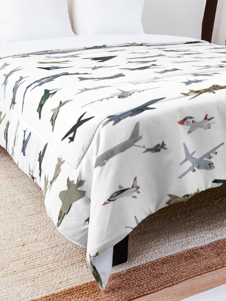 Alternate view of American Military Airplanes Comforter